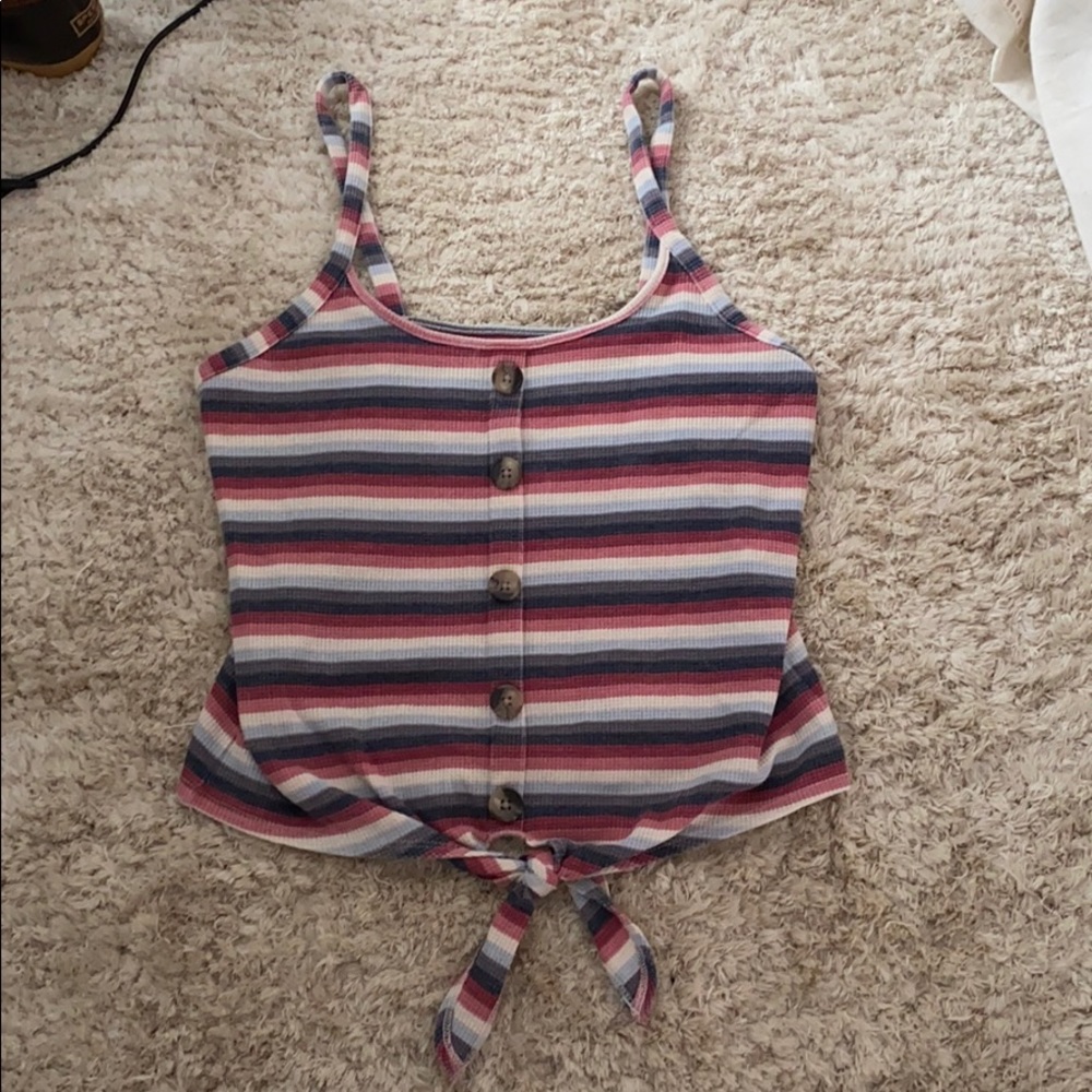 American Eagle striped tank top.